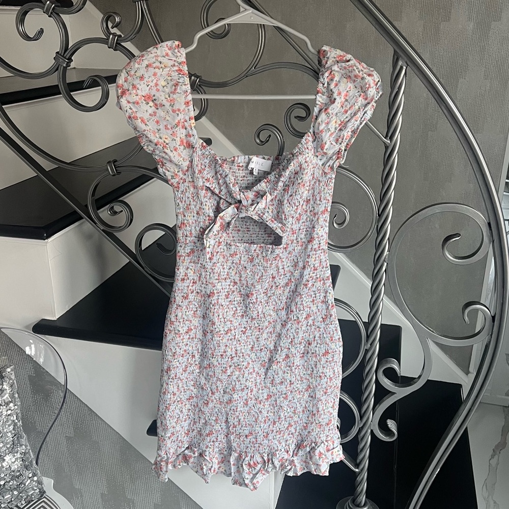 Light Blue Floral Dress